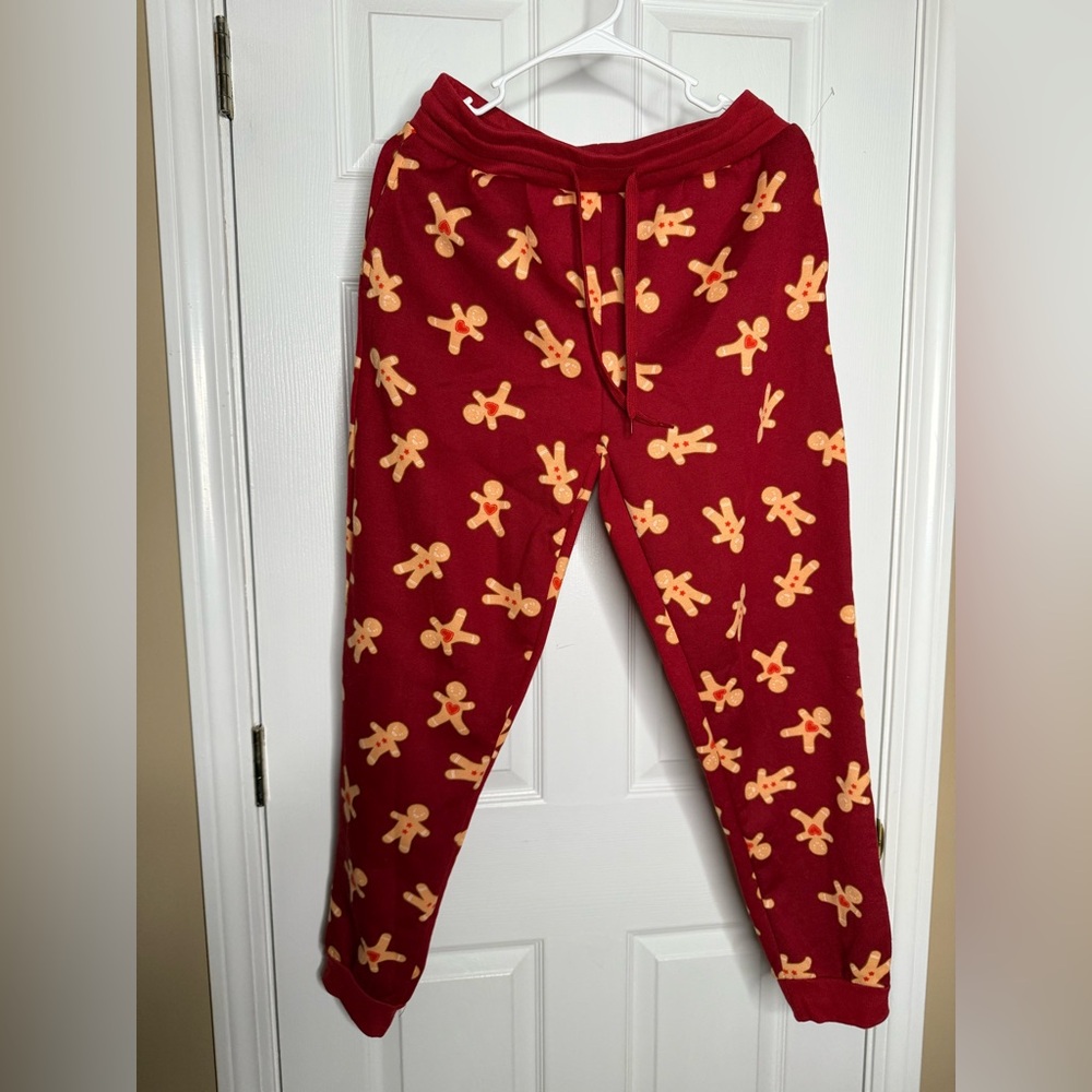 Better Together | Gingerbread Patterned Bottoms - Dark Red/Burgundy